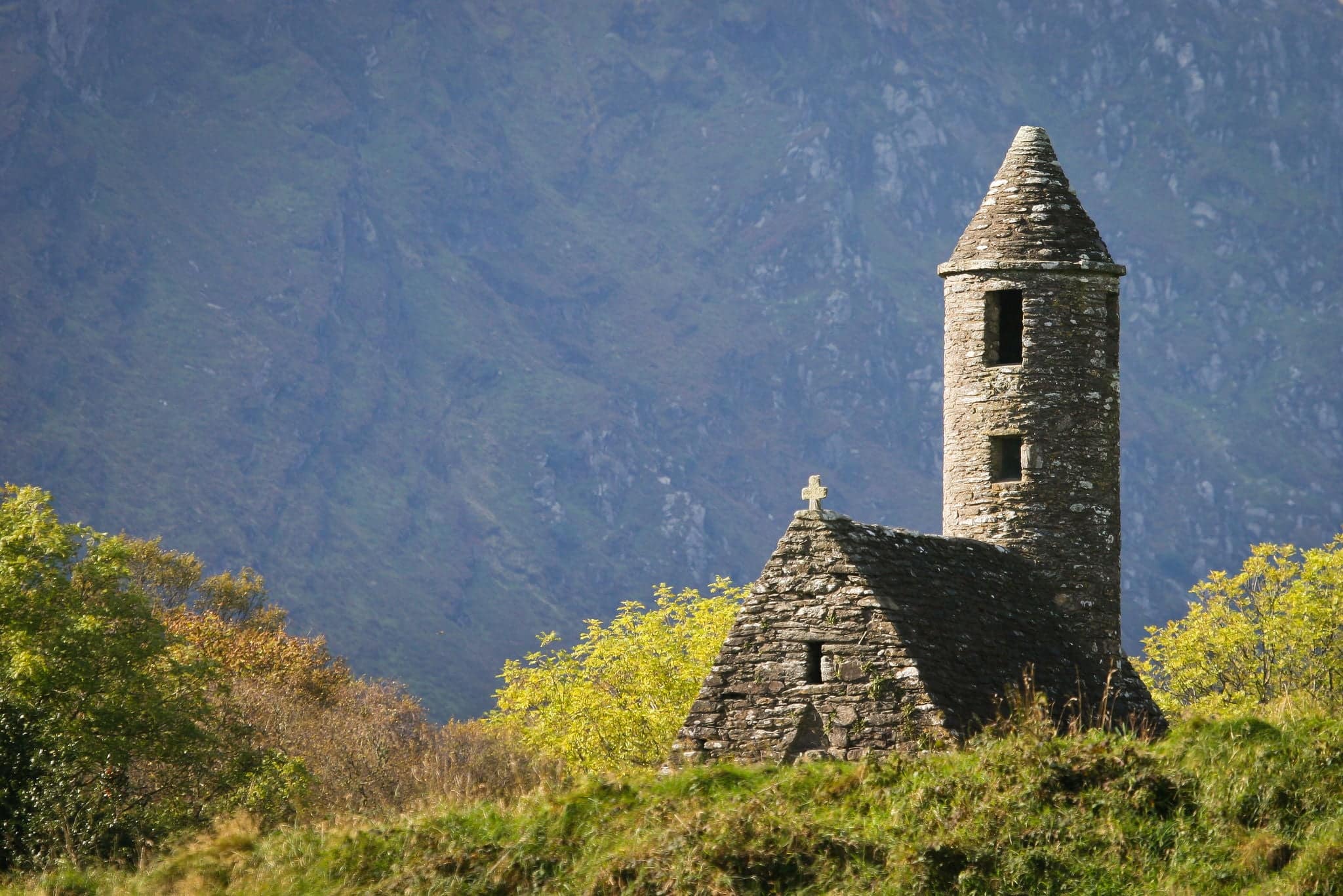 St. Kevin’s ancient church in Glendalough, Wicklow Mountains, Ireland