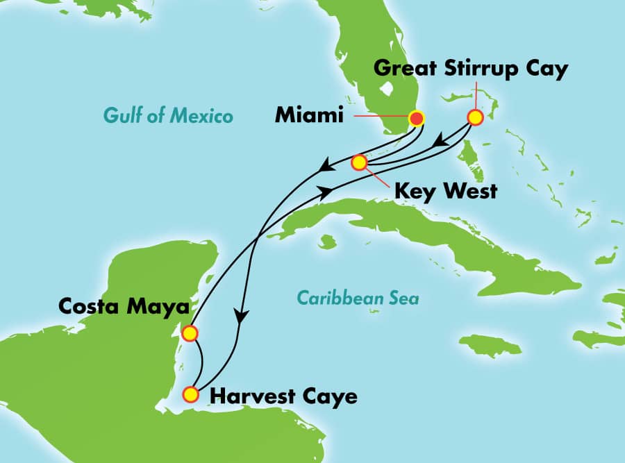 7 días en Harvest Caye, Great Stirrup Caye, Cayo Hueso y México 7 días en Harvest Caye, Great Stirrup Caye, Cayo Hueso y México