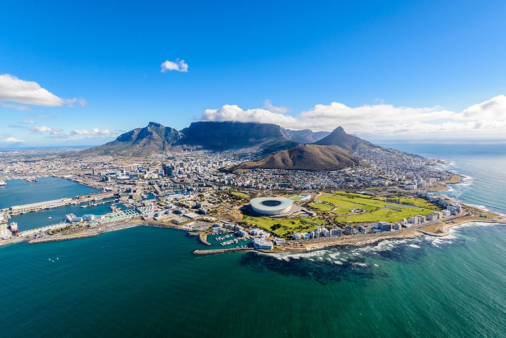 Aerial view of Cape Town, South Africa