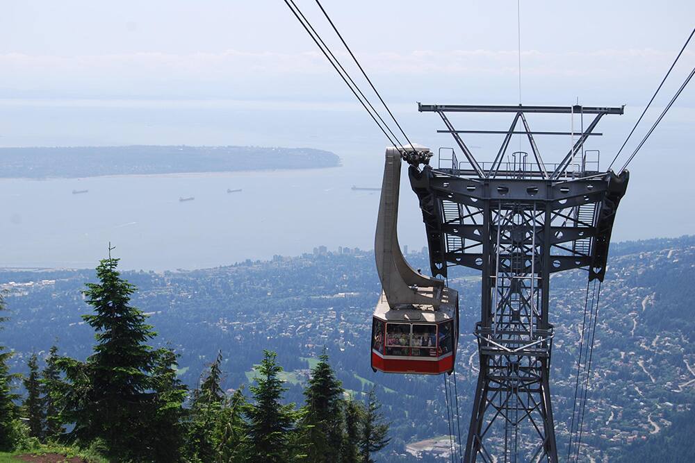 Gondola ride up Grouse Mountain, North Vancouver, BC, Canada Gondola ride up Grouse Mountain, North Vancouver, BC, Canada
