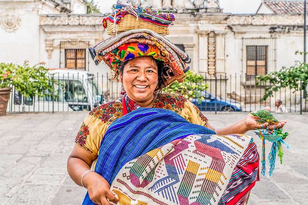 Mayan market woman at Puerto Quetzal, Guatemala