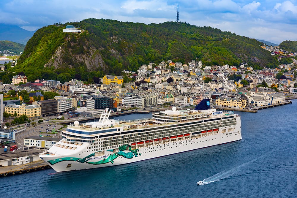 Norwegian Jade docked in Ålesund, Norway