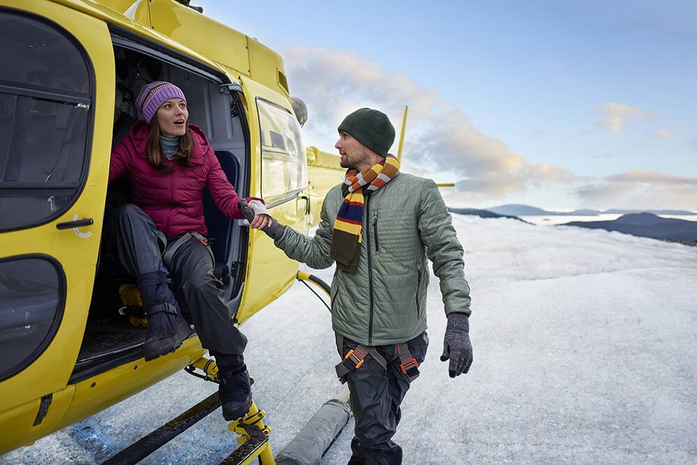 Couple explores Alaska Glacier adventure