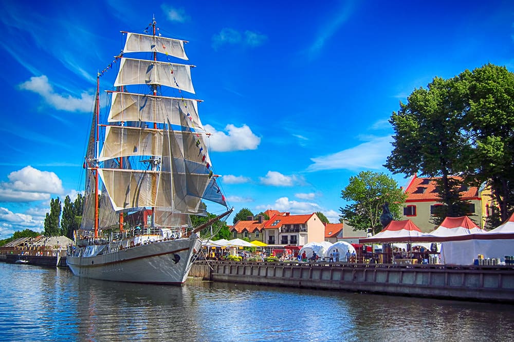The Sailboat Meridianas in Klaipeda, Lithuania