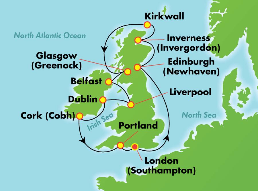 Escocia, Inglaterra e Irlanda: legado de las Islas Británicas desde Londres (Southampton), 11 días Escocia, Inglaterra e Irlanda: legado de las Islas Británicas desde Londres (Southampton), 11 días