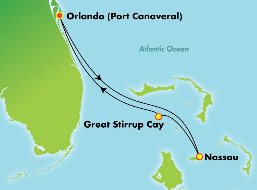 Bahamas desde Orlando (Puerto Cañaveral), 3 días Bahamas desde Orlando (Puerto Cañaveral), 3 días