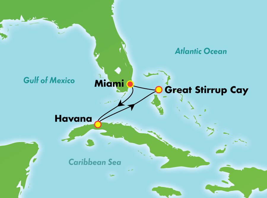 Cuba (con estadía nocturna) y Bahamas desde Miami, 4 días Cuba (con estadía nocturna) y Bahamas desde Miami, 4 días