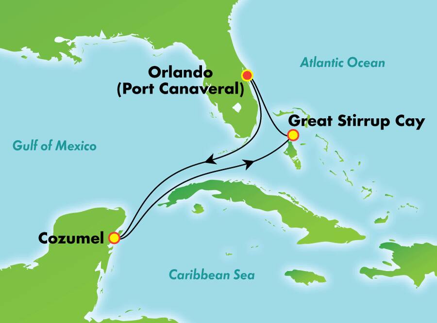 Caribe occidental desde Orlando (Puerto Cañaveral), 5 días Caribe occidental desde Orlando (Puerto Cañaveral), 5 días