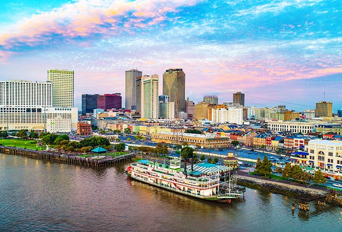 Crucero con paquete terrestre antes de tomar el crucero en Nueva Orleans