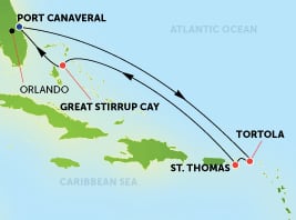 Caribe oriental desde Orlando (Puerto Cañaveral), 7 días Caribe oriental desde Orlando (Puerto Cañaveral), 7 días