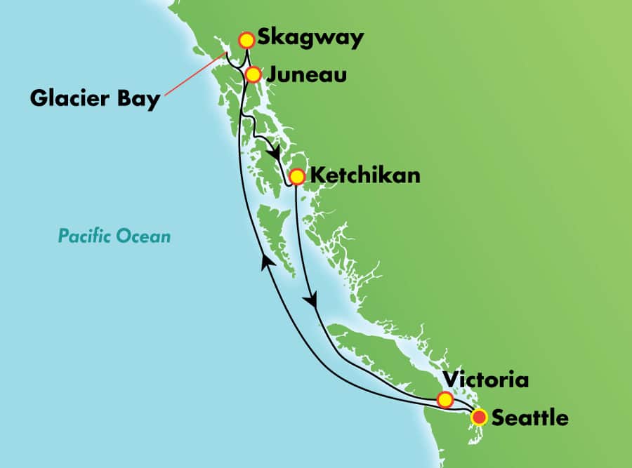 Asómbrate en Alaska: Bahía de los Glaciares y Pasaje Interior desde Seattle, 7 días Asómbrate en Alaska: Bahía de los Glaciares y Pasaje Interior desde Seattle, 7 días