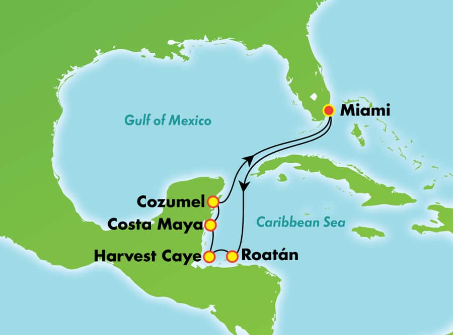 Caribe occidental desde Miami, 7 días Caribe occidental desde Miami, 7 días
