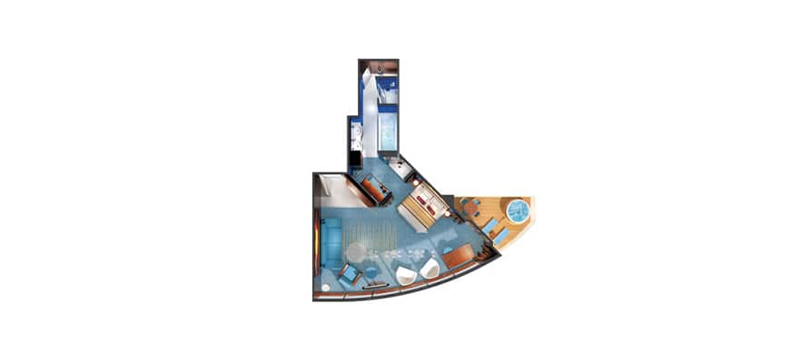 plano de The Haven Deluxe Owner's Suite con balcón grande