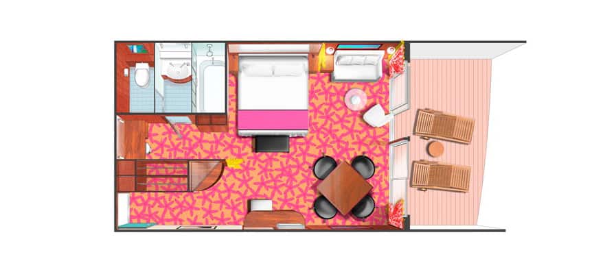 plano de Penthouse en la popa con balcón