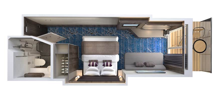 plano de Suite Club con balcón más grande
