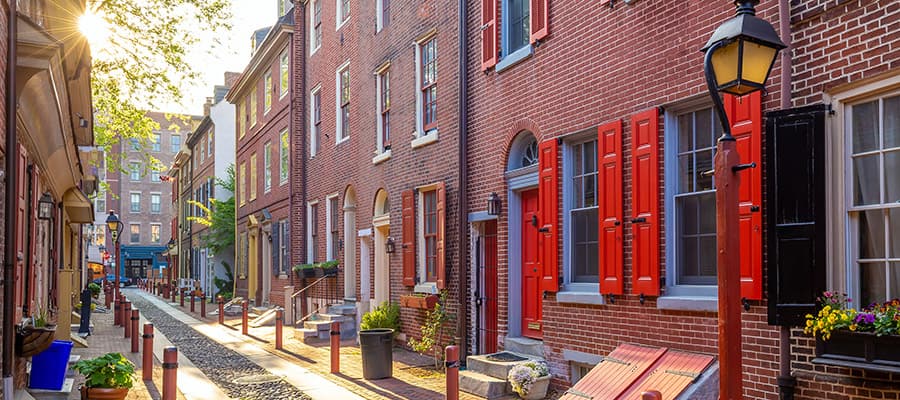 Elfreth's Alley en Filadelfia, Pensilvania