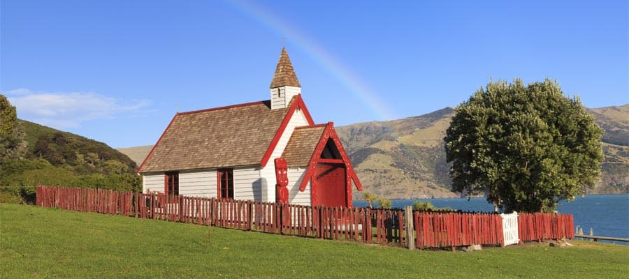 Iglesia maorí en cruceros a Akaroa