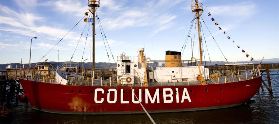 El Columbia, barco faro retirado de la Guardia Costera