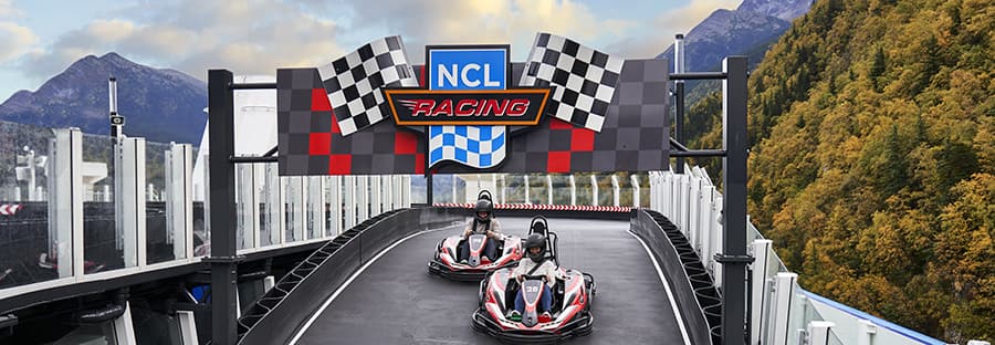 Pista de karting en el Norwegian Bliss