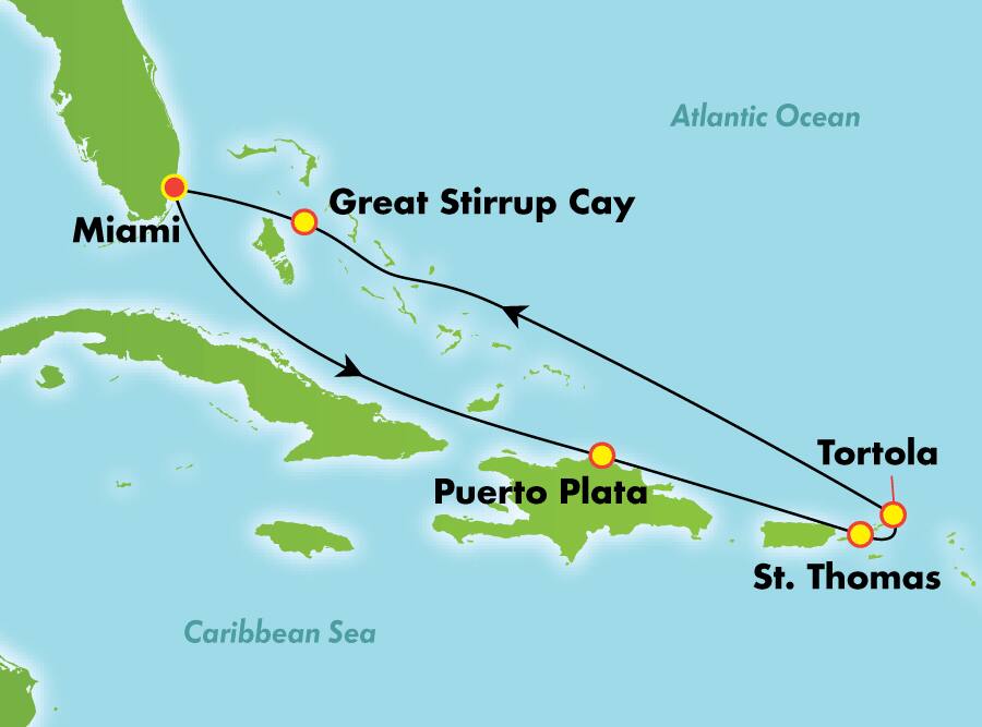 Caribe oriental desde Miami, 7 días Caribe oriental desde Miami, 7 días