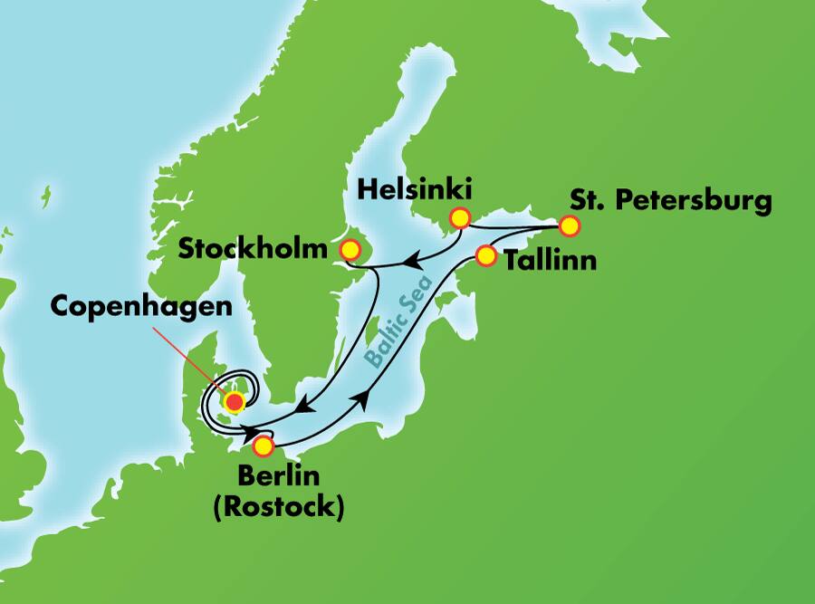 Escandinavia y Rusia desde Rostock, 9 días Escandinavia y Rusia desde Rostock, 9 días