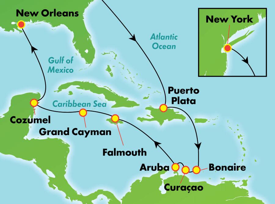 Caribe sur desde Nueva York, 13 días Caribe sur desde Nueva York, 13 días