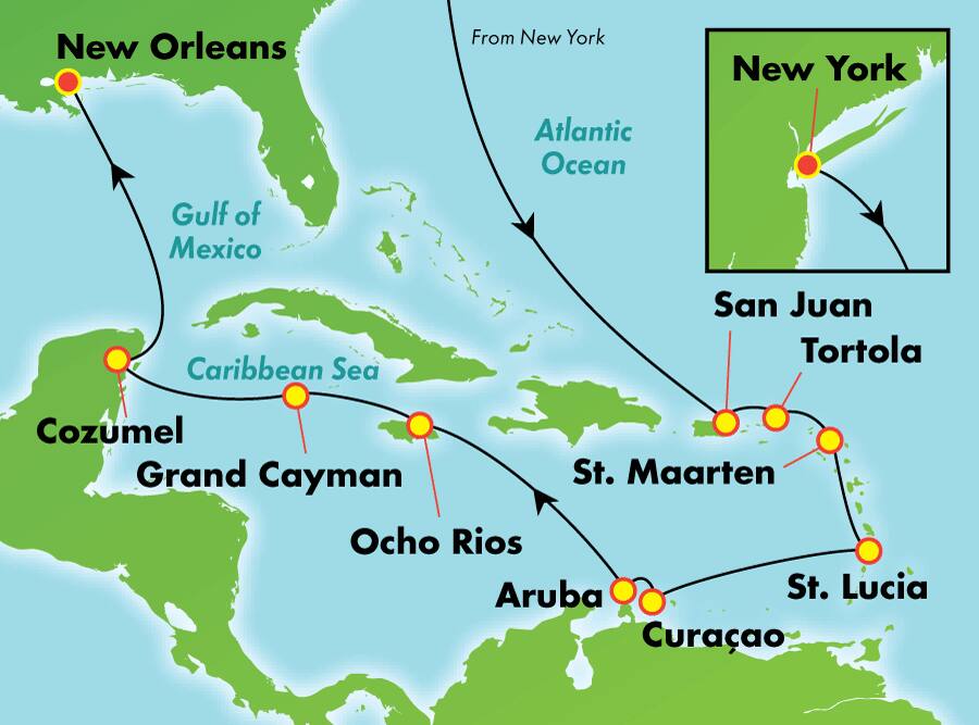 El Caribe desde Nueva York, 15 días El Caribe desde Nueva York, 15 días
