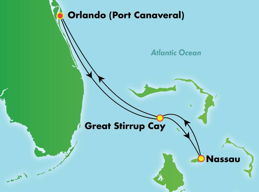 Bahamas desde Orlando (Puerto Cañaveral), 4 días Bahamas desde Orlando (Puerto Cañaveral), 4 días