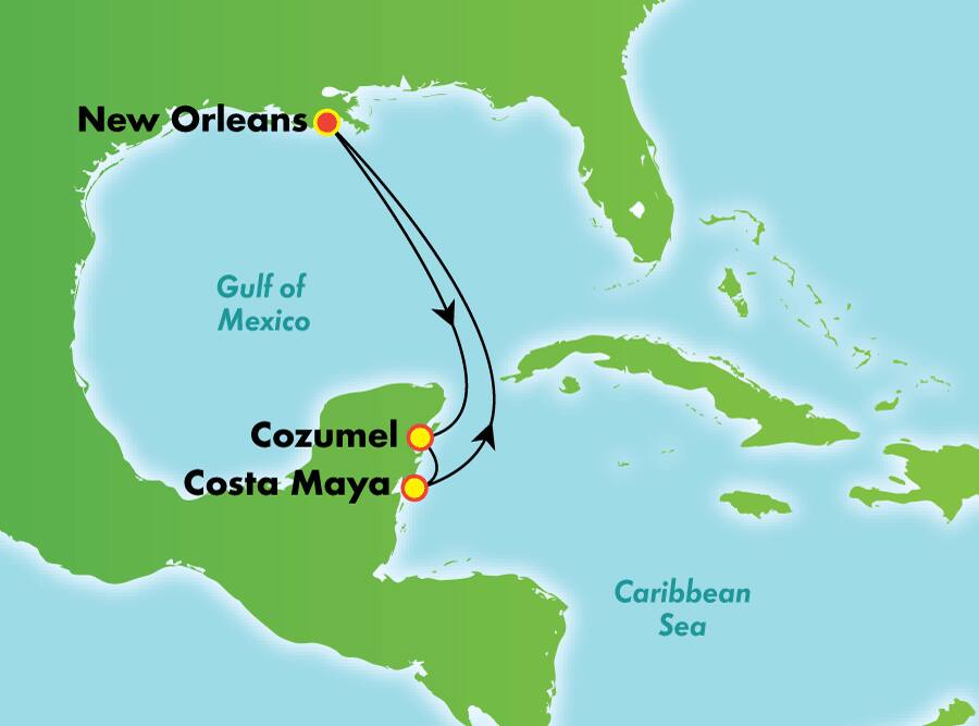 Caribe occidental desde Nueva Orleans, 5 días Caribe occidental desde Nueva Orleans, 5 días