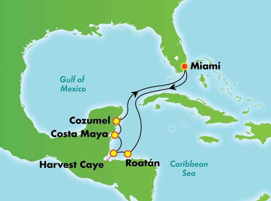Caribe occidental desde Miami, 7 días Caribe occidental desde Miami, 7 días