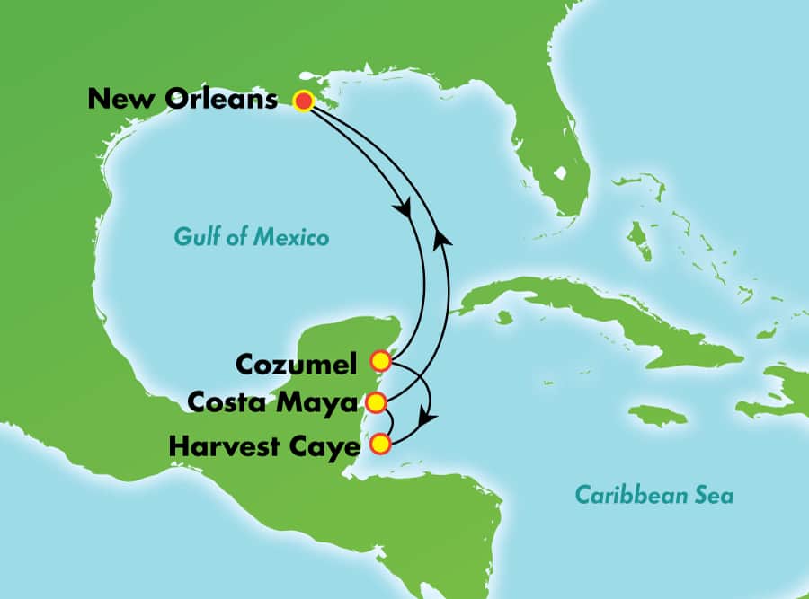 Caribe occidental desde Nueva Orleans, 7 días Caribe occidental desde Nueva Orleans, 7 días