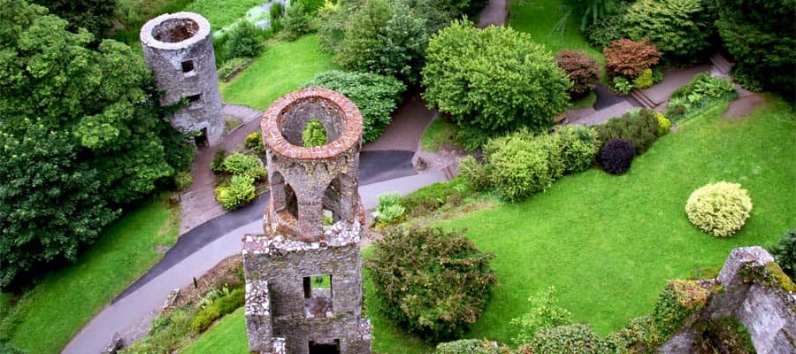 Vista aérea de las torres del castillo de Blarney