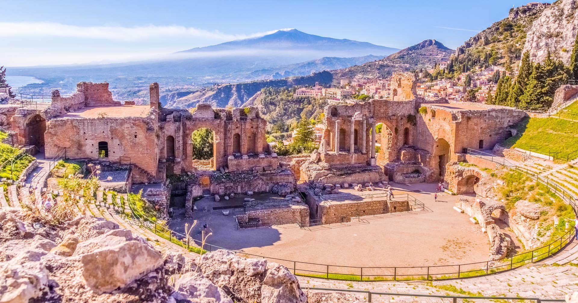 Panoramas de Castelmola y Taormina
