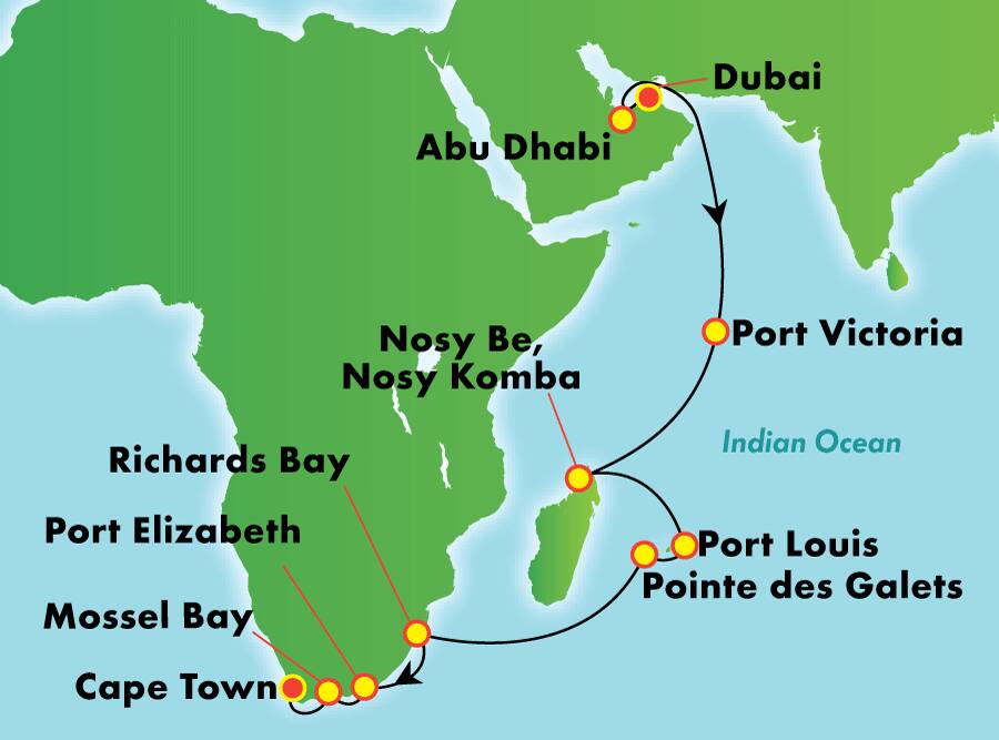 Safari por África y Seychelles, crucero de 21 días Safari por África y Seychelles, crucero de 21 días