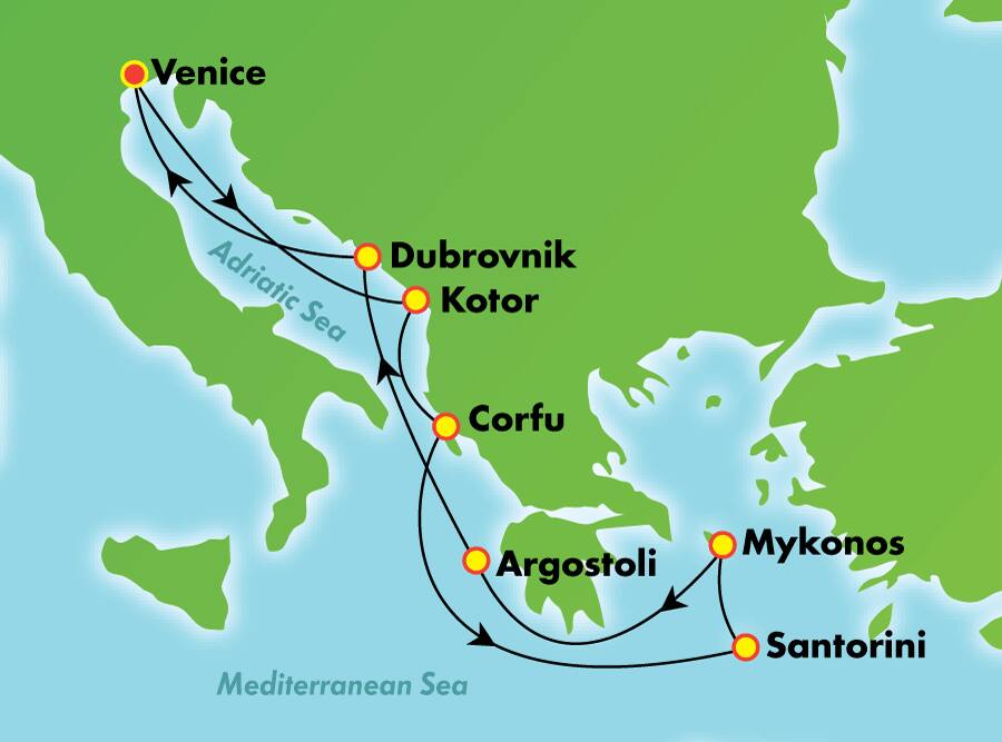 Islas griegas desde Venecia, 7 días Islas griegas desde Venecia, 7 días