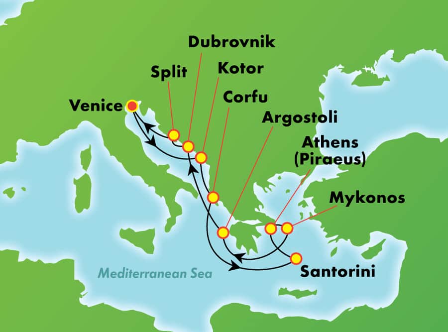 Italia e Islas Griegas desde Venecia, 9 días Italia e Islas Griegas desde Venecia, 9 días