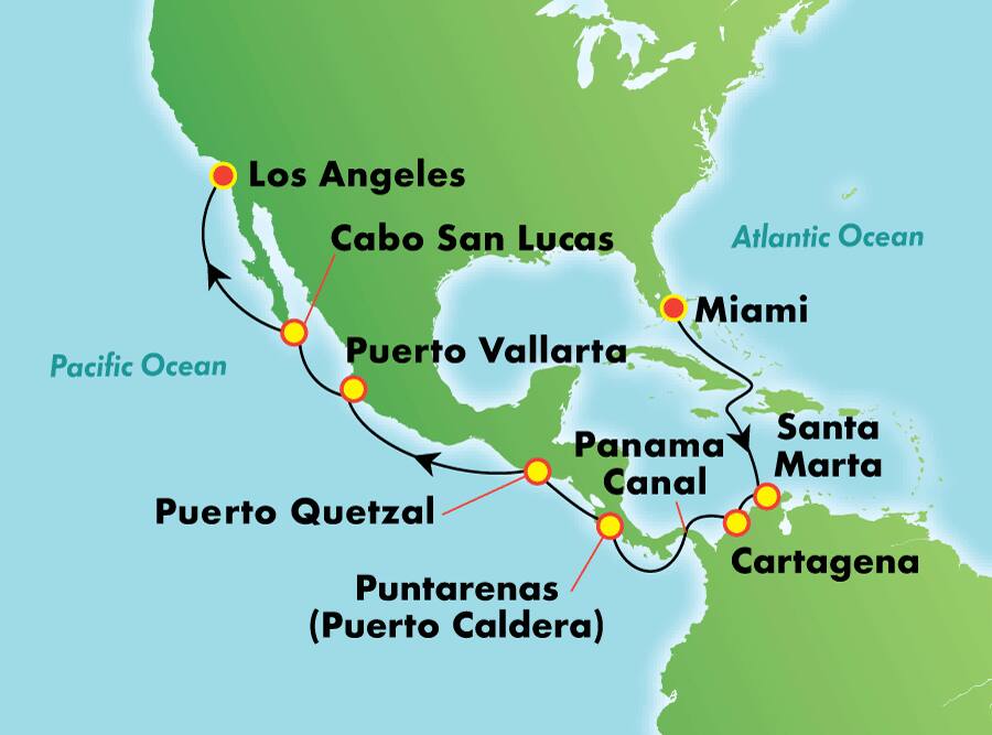 Canal de Panamá desde Miami, 15 días Canal de Panamá desde Miami, 15 días