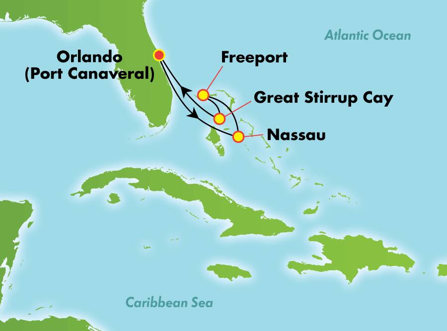 Bahamas desde Orlando (Puerto Cañaveral), 4 días Bahamas desde Orlando (Puerto Cañaveral), 4 días