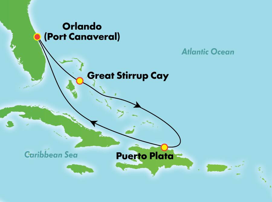 Caribe oriental desde Orlando (Puerto Cañaveral), 5 días Caribe oriental desde Orlando (Puerto Cañaveral), 5 días