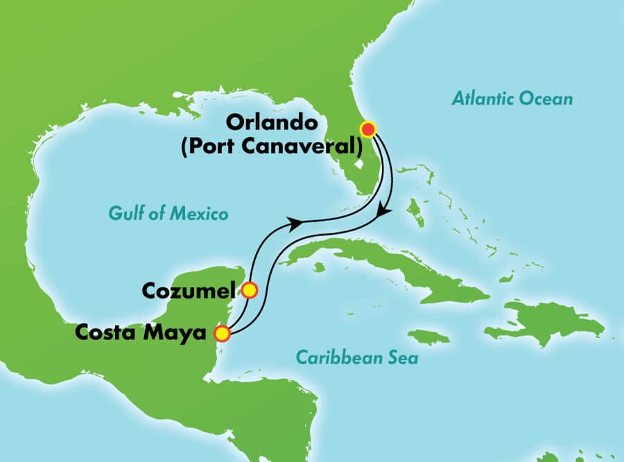 Caribe occidental desde Orlando (Puerto Cañaveral), 5 días Caribe occidental desde Orlando (Puerto Cañaveral), 5 días