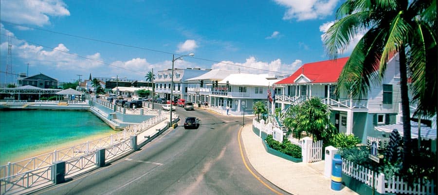 Calles de Gran Caimán en el Caribe