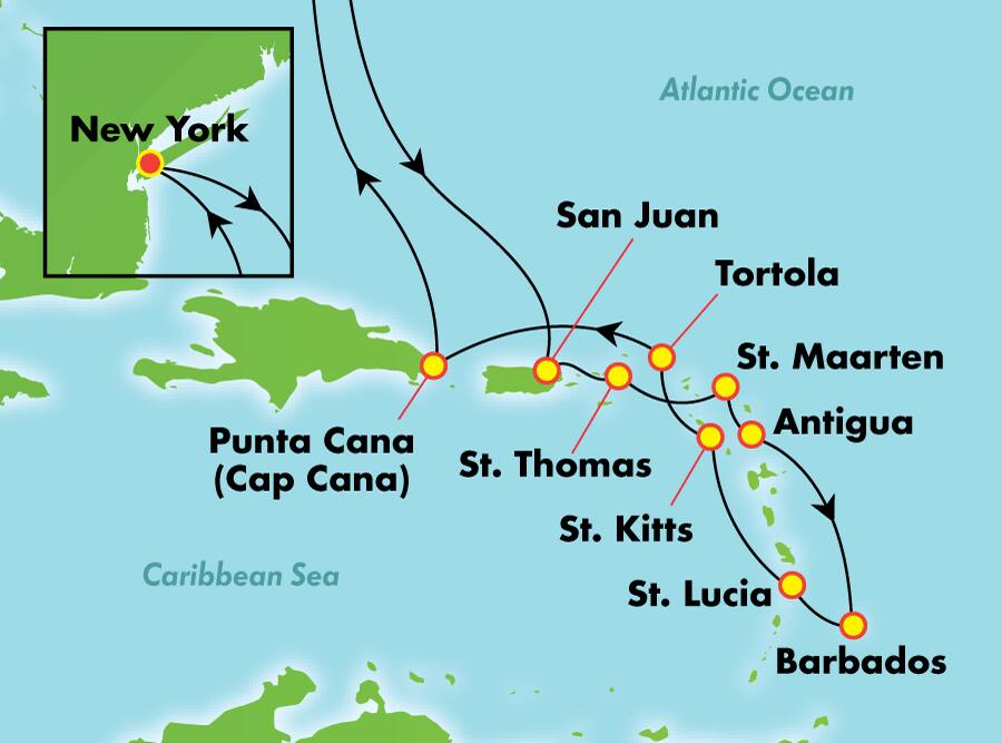 Caribe sur desde Nueva York (Vacaciones), 14 días Caribe sur desde Nueva York (Vacaciones), 14 días