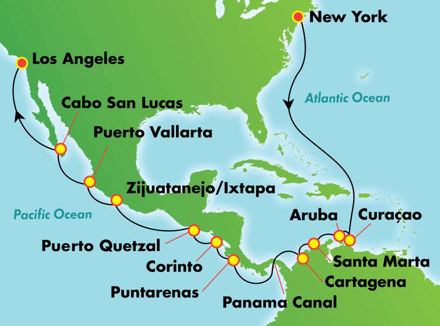 Canal de Panamá desde Nueva York, 18 días Canal de Panamá desde Nueva York, 18 días