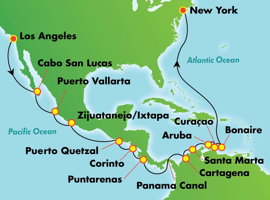 Canal de Panamá desde Los Ángeles, 19 días Canal de Panamá desde Los Ángeles, 19 días