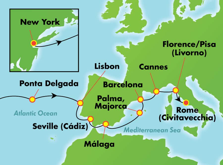 Transatlántico desde Nueva York, 15 días Transatlántico desde Nueva York, 15 días