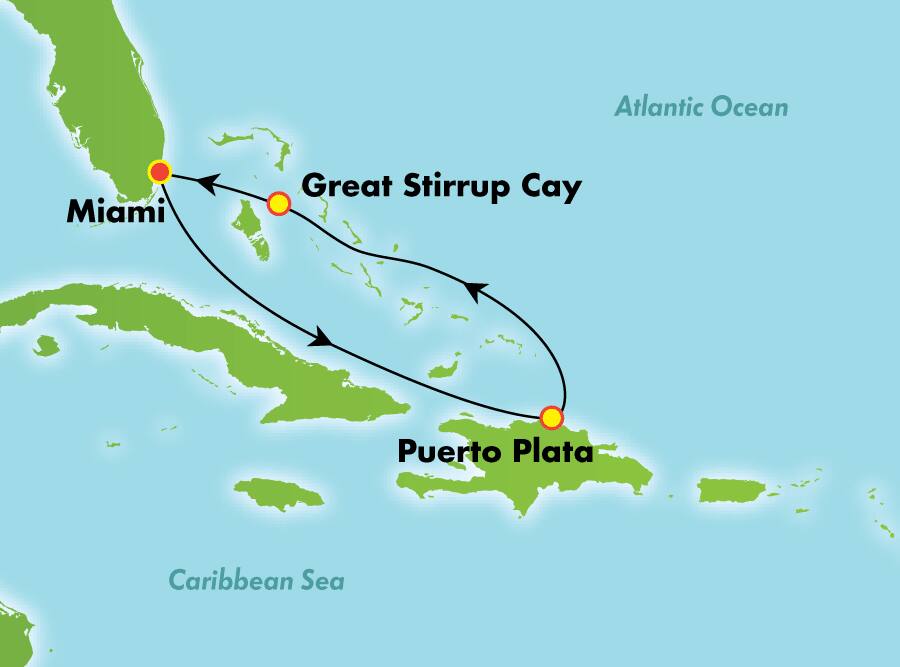 Caribe oriental desde Miami, 5 días Caribe oriental desde Miami, 5 días