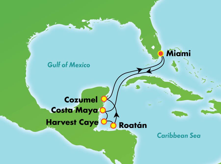 Caribe occidental desde Miami, 7 días Caribe occidental desde Miami, 7 días