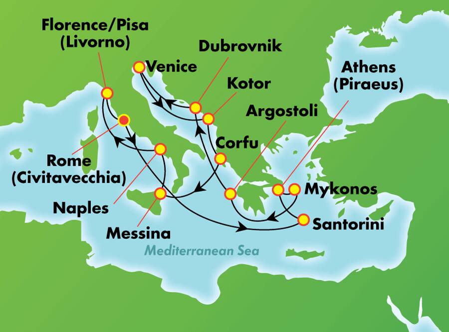 Islas griegas e Italia desde Roma (Civitavecchia), 14 días Islas griegas e Italia desde Roma (Civitavecchia), 14 días