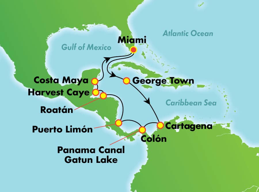 Pintoresco Canal de Panamá, Costa Rica y Cartagena desde Miami, 12 días Pintoresco Canal de Panamá, Costa Rica y Cartagena desde Miami, 12 días