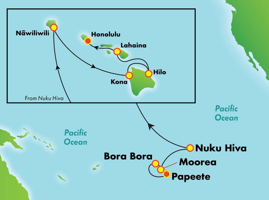 Hawái y la Polinesia Francesa desde Papeete, 14 días Hawái y la Polinesia Francesa desde Papeete, 14 días